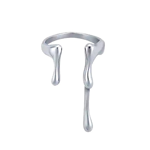 ⚜️[𝟯/$𝟭𝟴]⚜️Oozing Silver Adjustable Ring NEW - Picture 4 of 7